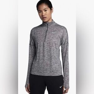 Nike Element Running Women's Gray Long Sleeve Dri-Fit Top